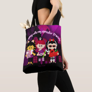 Bolso De Tela Colgar con mi monstruo amigo Halloween