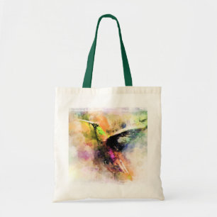 Bolso De Tela Colibrí acuarela
