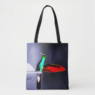 Bolso De Tela Colibrí colorida