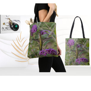 Bolso De Tela Colibrí de Garganta Rubí