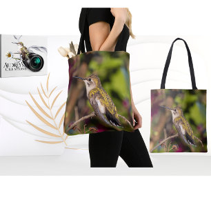 Bolso De Tela Colibrí de Garganta Rubí