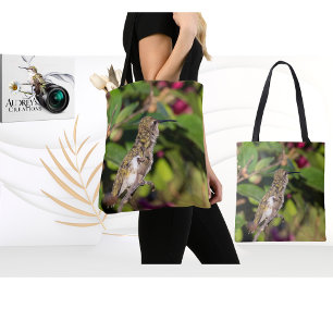 Bolso De Tela Colibrí de Garganta Rubí 
