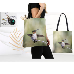 Bolso De Tela Colibrí de Garganta Rubí