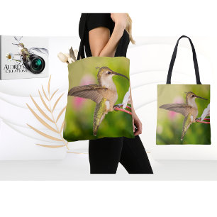Bolso De Tela Colibrí de Garganta Rubí
