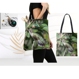 Bolso De Tela Colibrí de Garganta Rubí