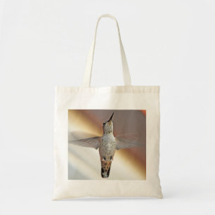Bolso De Tela Colibrí en la flor del lino