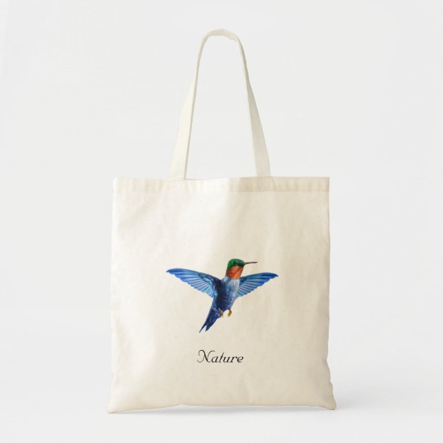 Bolso De Tela Colibrí Hermoso (Frente)