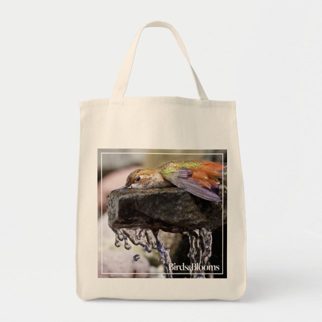 Bolso De Tela Colibrí que pone en agua (Frente)