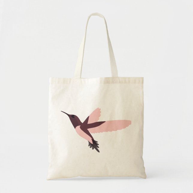 Bolso De Tela Colibrí rosa (Frente)