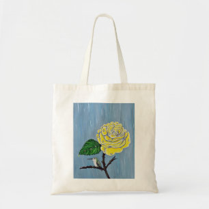 Bolso De Tela Colibrí y Rosa en pintura de lluvia