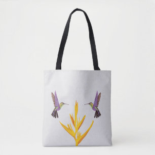 Bolso De Tela Colibríes