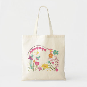 Bolso De Tela Colibríes
