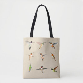Bolso De Tela Colibríes de América del Norte