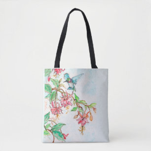 Bolso De Tela Colibrus honeysuckus
