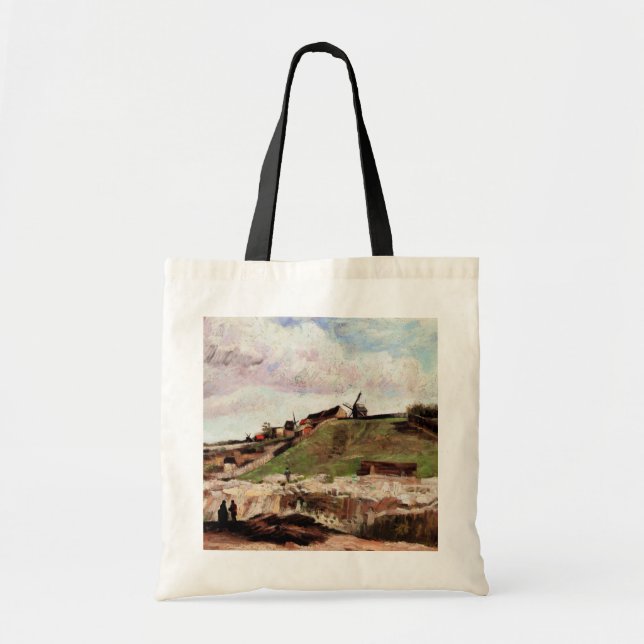 Bolso De Tela Colina de Montmartre con Quarry de Vincent van Gog (Frente)