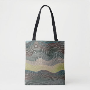 Bolso De Tela Colinas Naturales: Patrón paisajístico