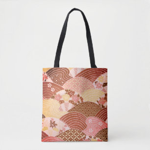 Bolso De Tela Colinas y ríos japoneses de época