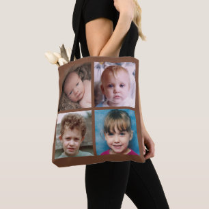Bolso De Tela Collage añade tus propias fotos personalizados mar