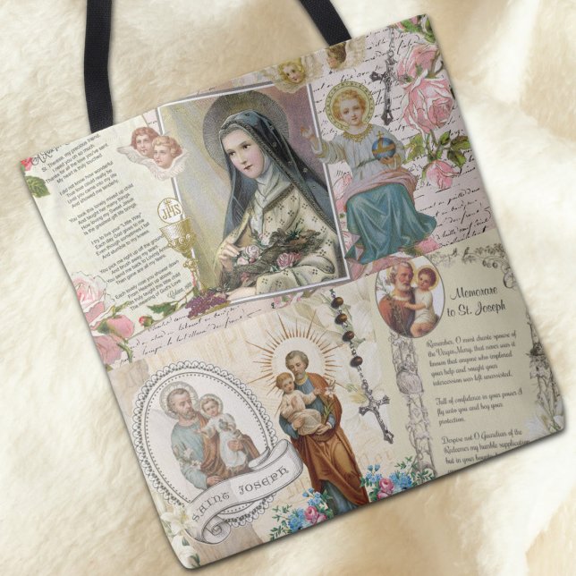 Bolso De Tela Collage católico de San José Terés (Subido por el creador)