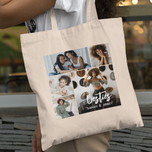 Bolso De Tela Collage de 10 fotos personalizadas para mejores am