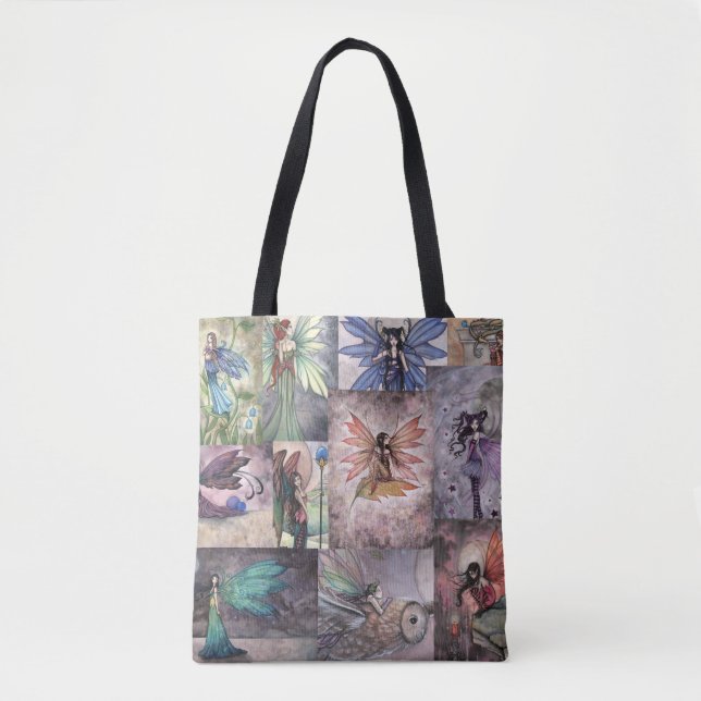 Bolso De Tela Collage de Fairies de Molly Harrison (Anverso)