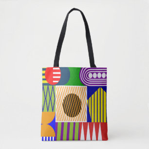 Bolso De Tela Collage de forma de Bauhaus