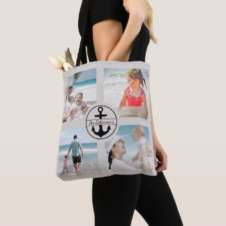 Bolso De Tela Collage de fotos de anclaje personalizado