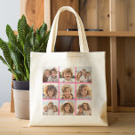 Bolso De Tela Collage de fotos de Instagram con 9 fotos cuadrada<br><div class="desc">¡Usa tus fotos sin marcos en esta! Añade tus fotos e instantáneas favoritas a esta tira para un divertido guardián de la memoria. Una forma artística de mostrar tus mejores fotos para compartir fotos.</div>