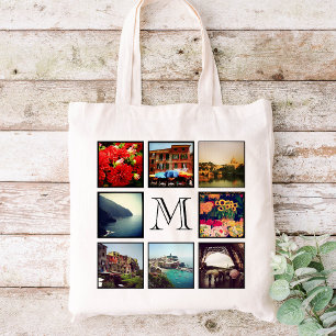 Bolso De Tela Collage de fotos de Instagram de Monograma persona