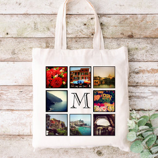Bolso De Tela Collage de fotos de Instagram de Monograma persona