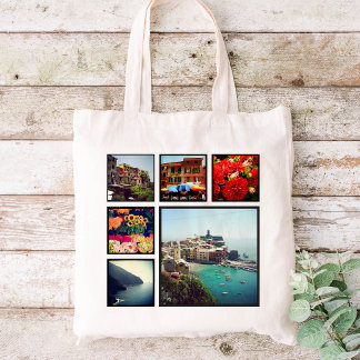 Bolso De Tela Collage de fotos de Instagram personalizado
