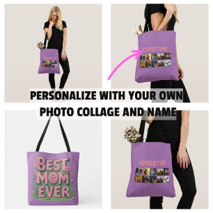 Bolso De Tela Collage de fotos de regalos del Día de la Madre Ma