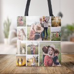 Bolso De Tela Collage de fotos familiar personalizado<br><div class="desc">Bolsa de Tote para Collage de fotos familiar personalizado</div>
