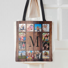 Bolso De Tela Collage de fotos familiar personalizado recuperó m