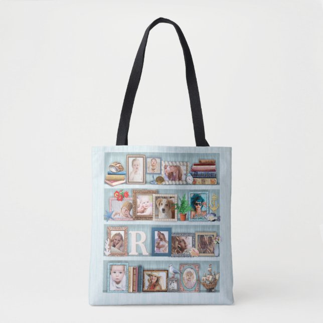 Bolso De Tela Collage de fotos familiar - Reserva personalizada (Anverso)