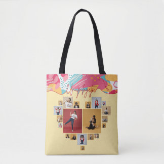 Bolso De Tela Collage de Fotos Femeninas Personalizadas sin Disc