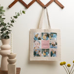 Bolso De Tela Collage de fotos 'Mamá y yo' lindo, primera madre<br><div class="desc">Crea tu propia bolsa de fotos de Keepsake "Mami & Me". El diseño presenta 8 modernas fotos de color de su elección, el lindo texto 'Mommy & Me' con dos corazoncitos - Feliz Día de la Primera Madre! un 'con amor' en elegante guión de caligrafía y un nombre del que...</div>
