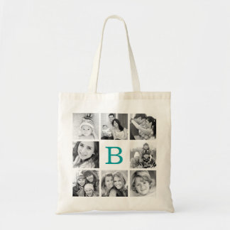Bolso De Tela Collage de fotos monograma personalizado