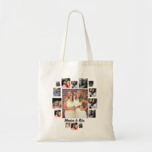 Bolso De Tela Collage de fotos personalizado Best Friends 15