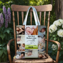 Bolso De Tela Collage de fotos personalizado del día de la prime
