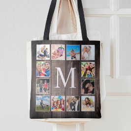Bolso De Tela Collage de fotos personalizado Familia Rustic Farm