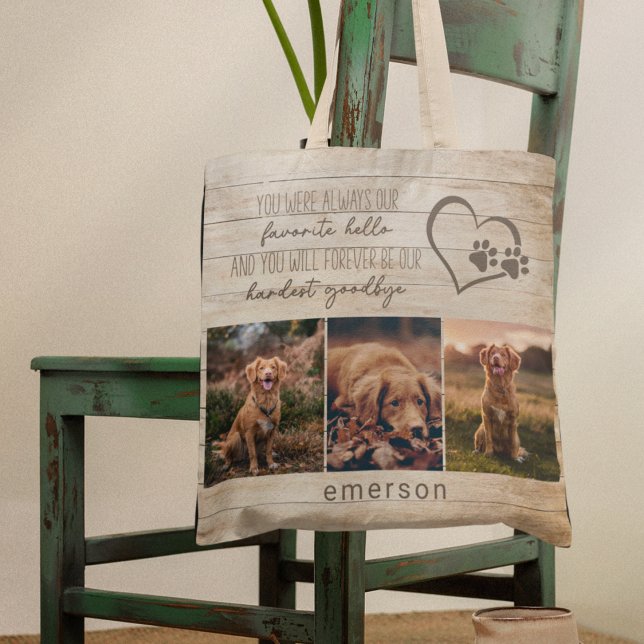 Bolso De Tela Collage de fotos Rústico de Madera mascota (Subido por el creador)