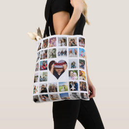 Bolso De Tela Collage de fotos único personalizado 33 Photo Hear