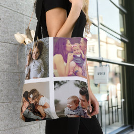 Bolso De Tela Collage de fotos Único Personalizado 8 Fotos