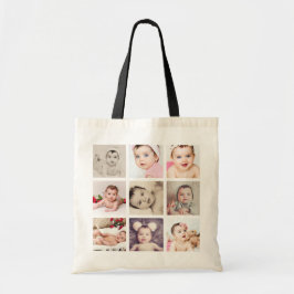 Bolso De Tela Collage de fotos único personalizado 9 foto a dos