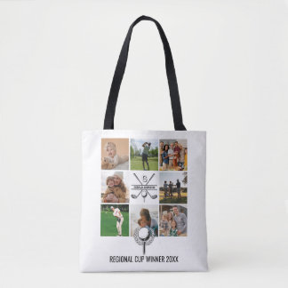 Bolso De Tela Collage de golf personalizado con diseño de monogr