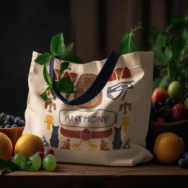 Bolso De Tela Collage de gráficos egipcios del Antiguo Egipto