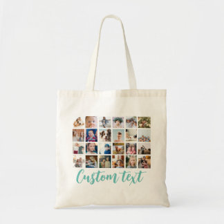 Bolso De Tela Collage de la cuadrícula de la foto del personaliz