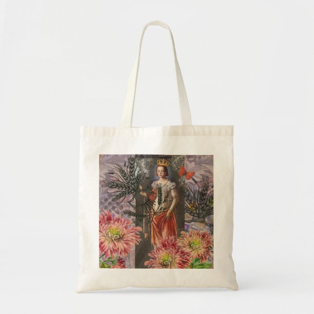 Bolso De Tela Collage de la Diosa Celestial Virgo: Celestial Vin (Frente)