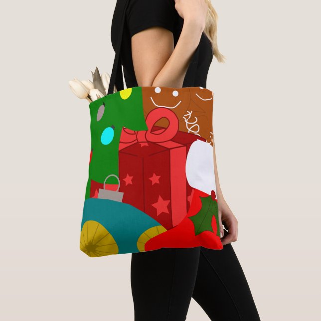 Bolso De Tela Collage de navidades (Detalle)